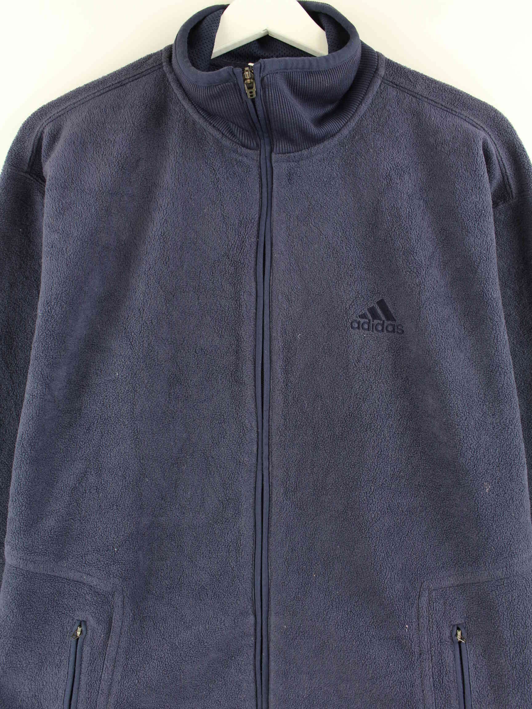 Adidas 90s Vintage Fleece Sweatjacke Blau L (detail image 1)