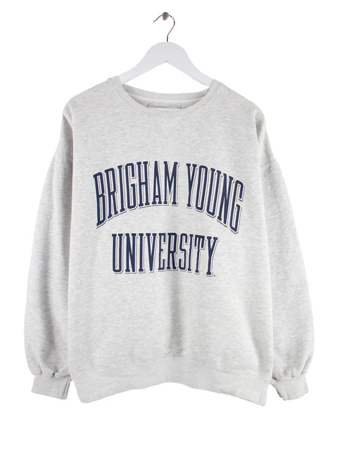 Gear for Sports 90s Vintage Brigham Young Print Sweater Grau L