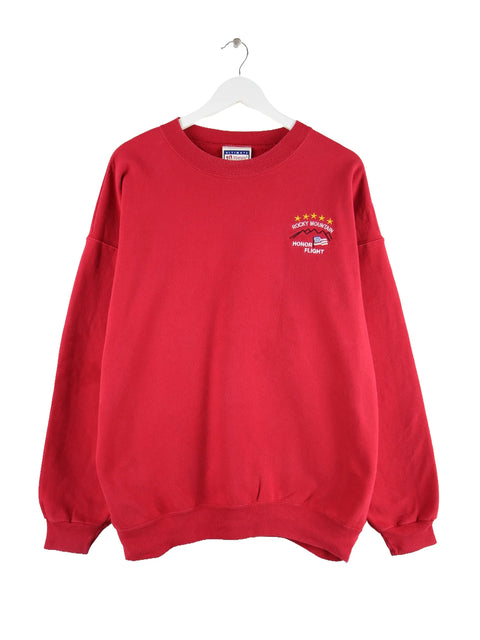 Hanes 90s Vintage Rocky Mountains Sweater Rot L