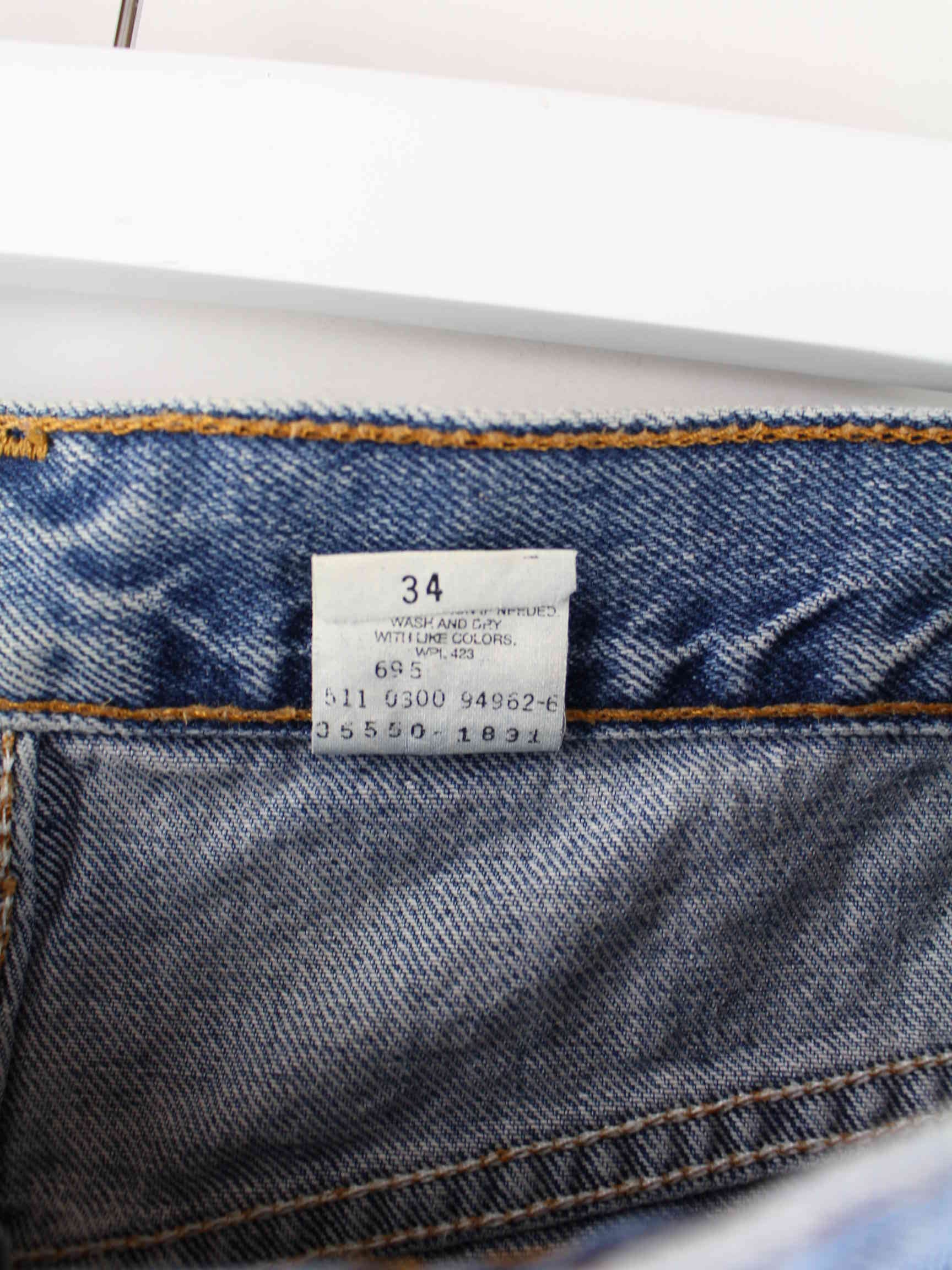 Levi's 1995 Vintage 550 Relaxed Fit Jorts/Jeans Shorts Blau (detail image 2)