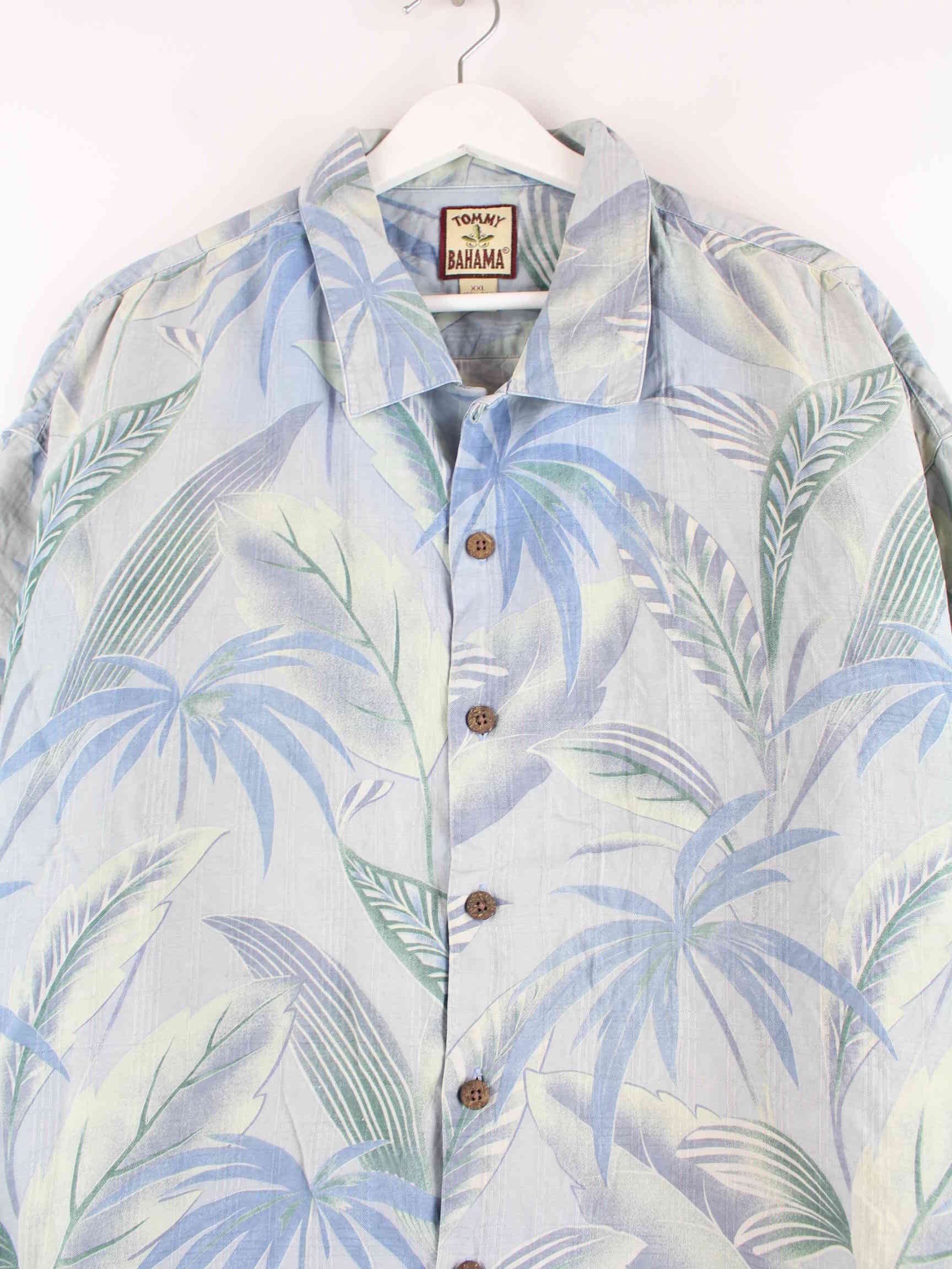 Tommy Bahama 90s Vintage 100% Silk Hawaii Hemd Blau XXL (detail image 1)