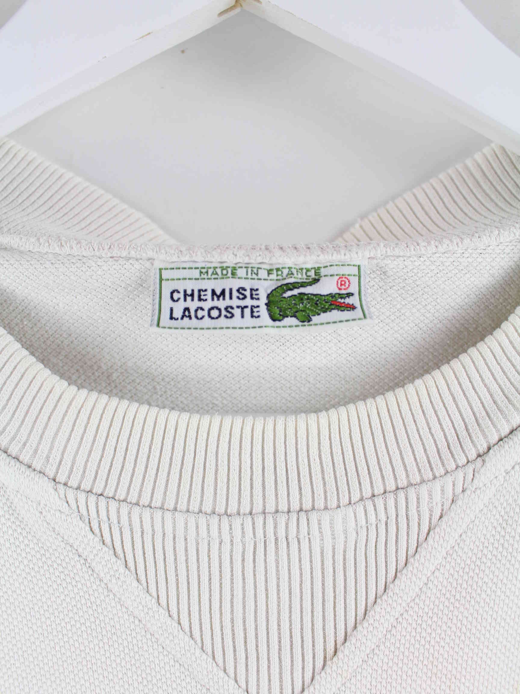 Lacoste 90s Vintage Basic Sweater Beige XS (detail image 2)