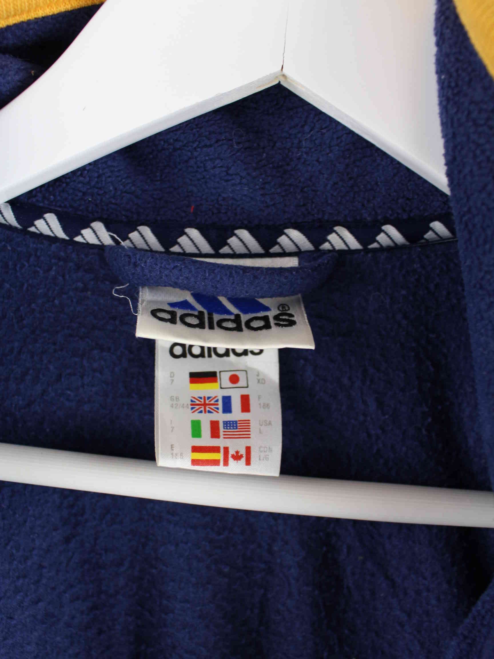 Adidas 90s Vintage Fleece Sweatjacke Blau XXL (detail image 2)