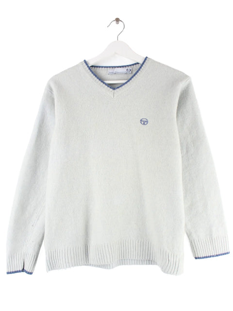 Sergio Tacchini Damen 00s Woll Pullover Grau XS
