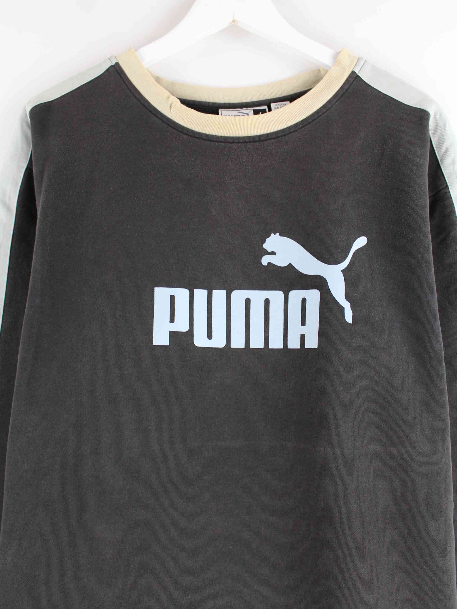 Puma y2k Embroidered Logo Sweater Grau L (detail image 1)