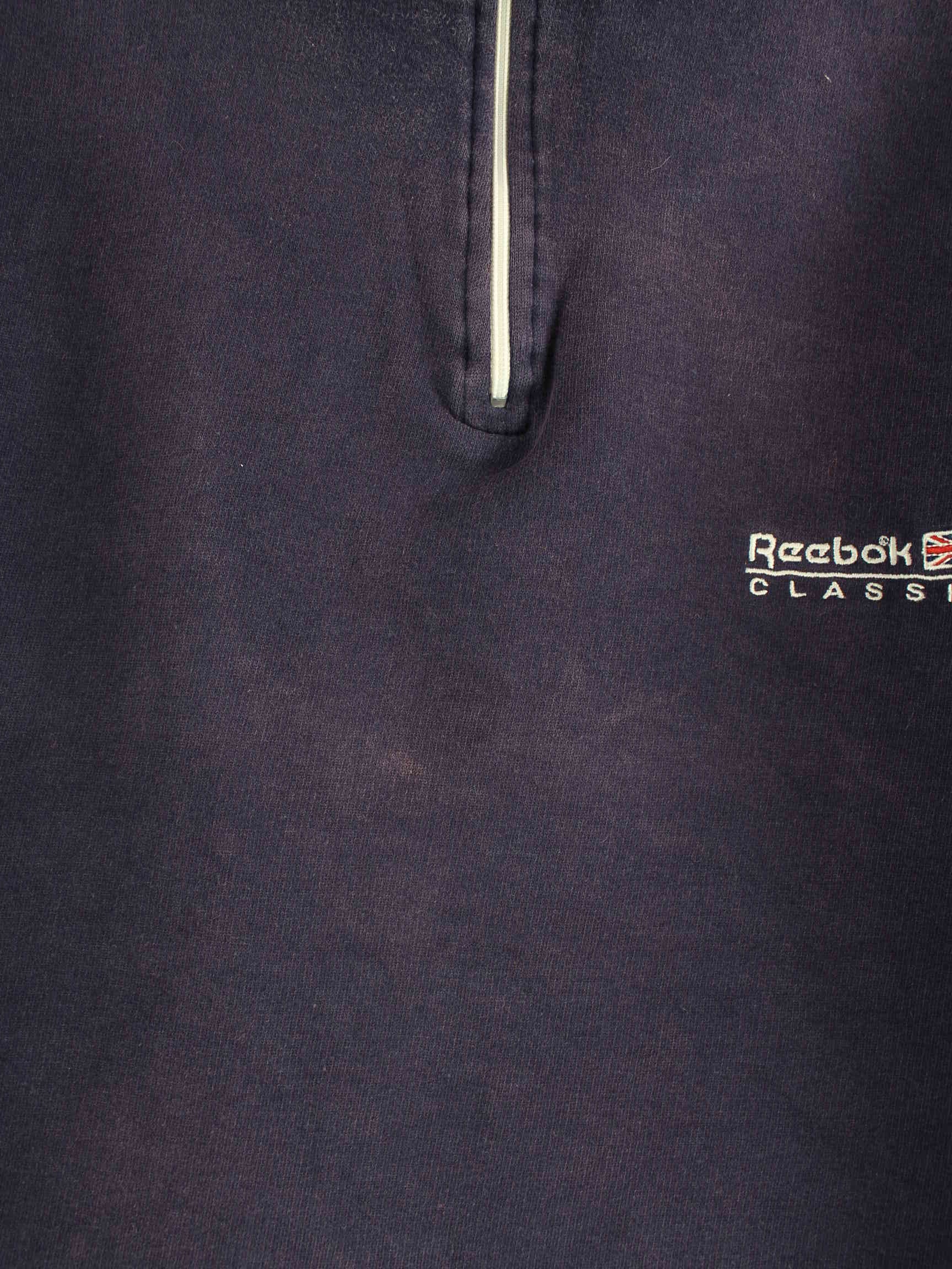 Reebok Embroidered Half Zip Sweater Blau L (detail image 2)