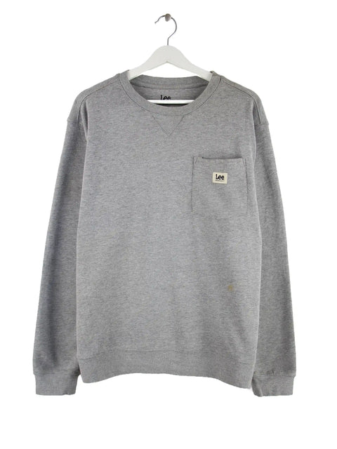 Lee Single Pocket Basic Sweater Grau M