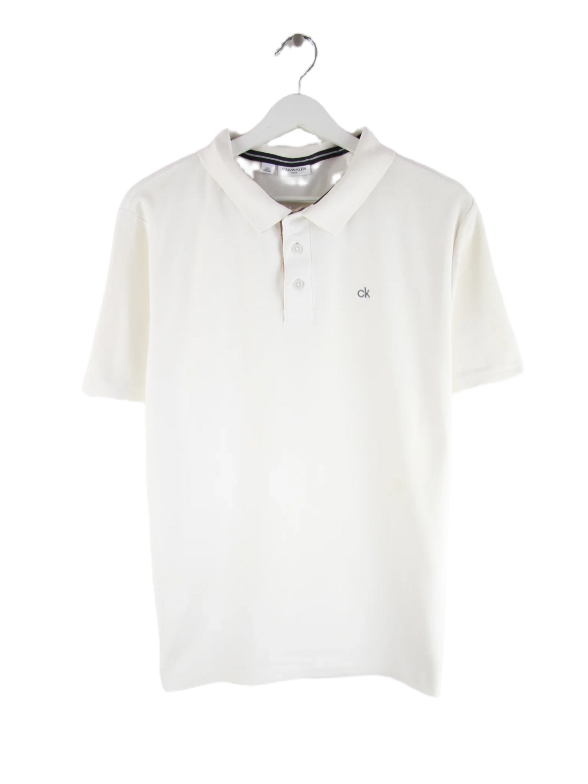 Calvin Klein Polo Weiß L – Vorderseite