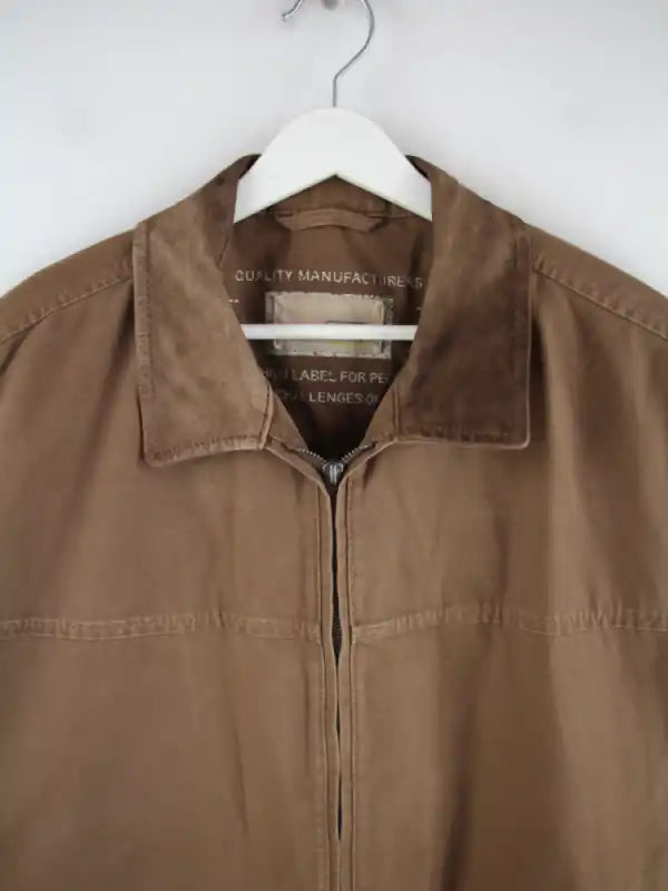 Camel Jeansjacke Braun XL – Detailansicht Vorderseite