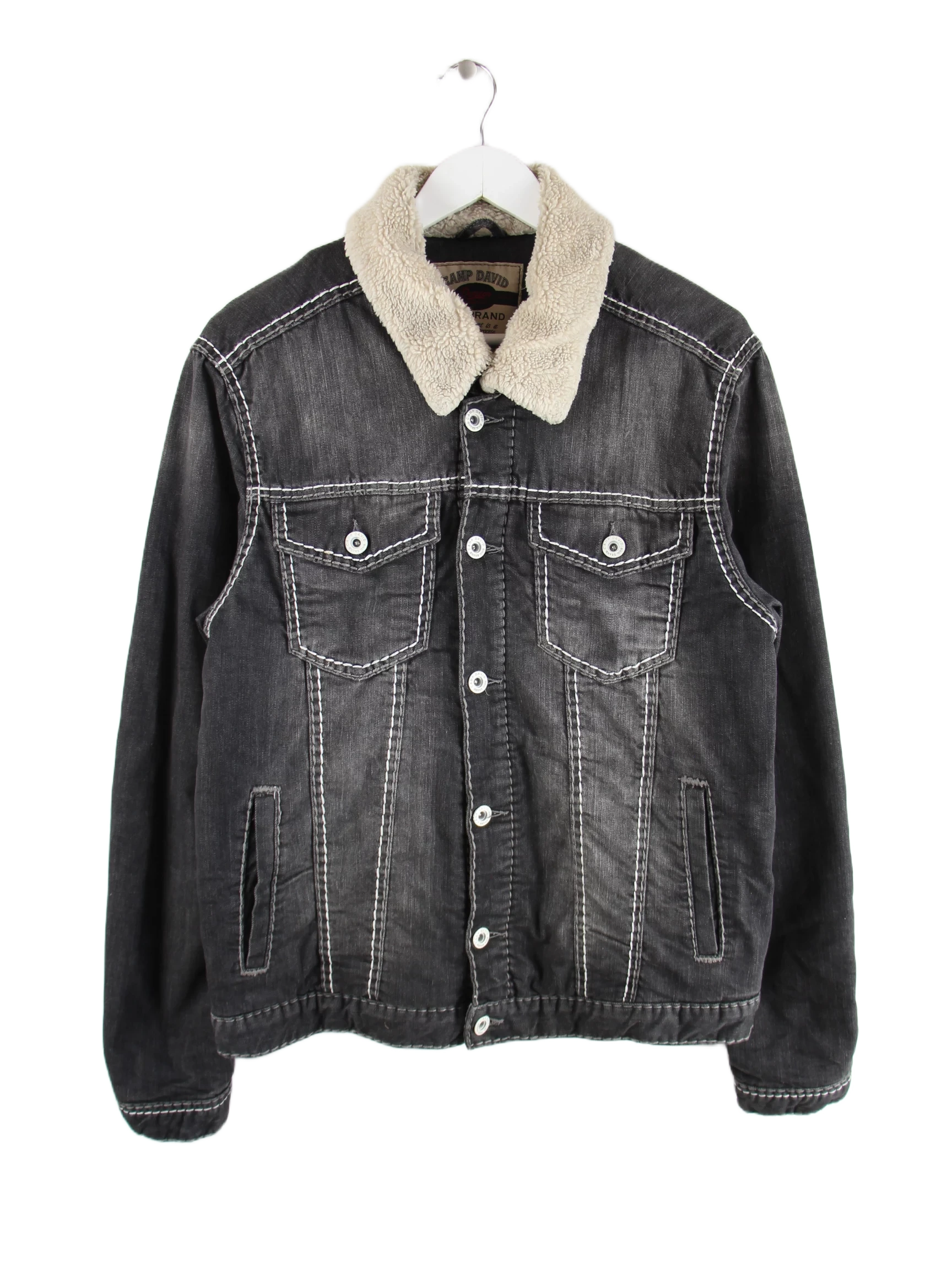 Camp David Jeansjacke Schwarz M – Vorderseite