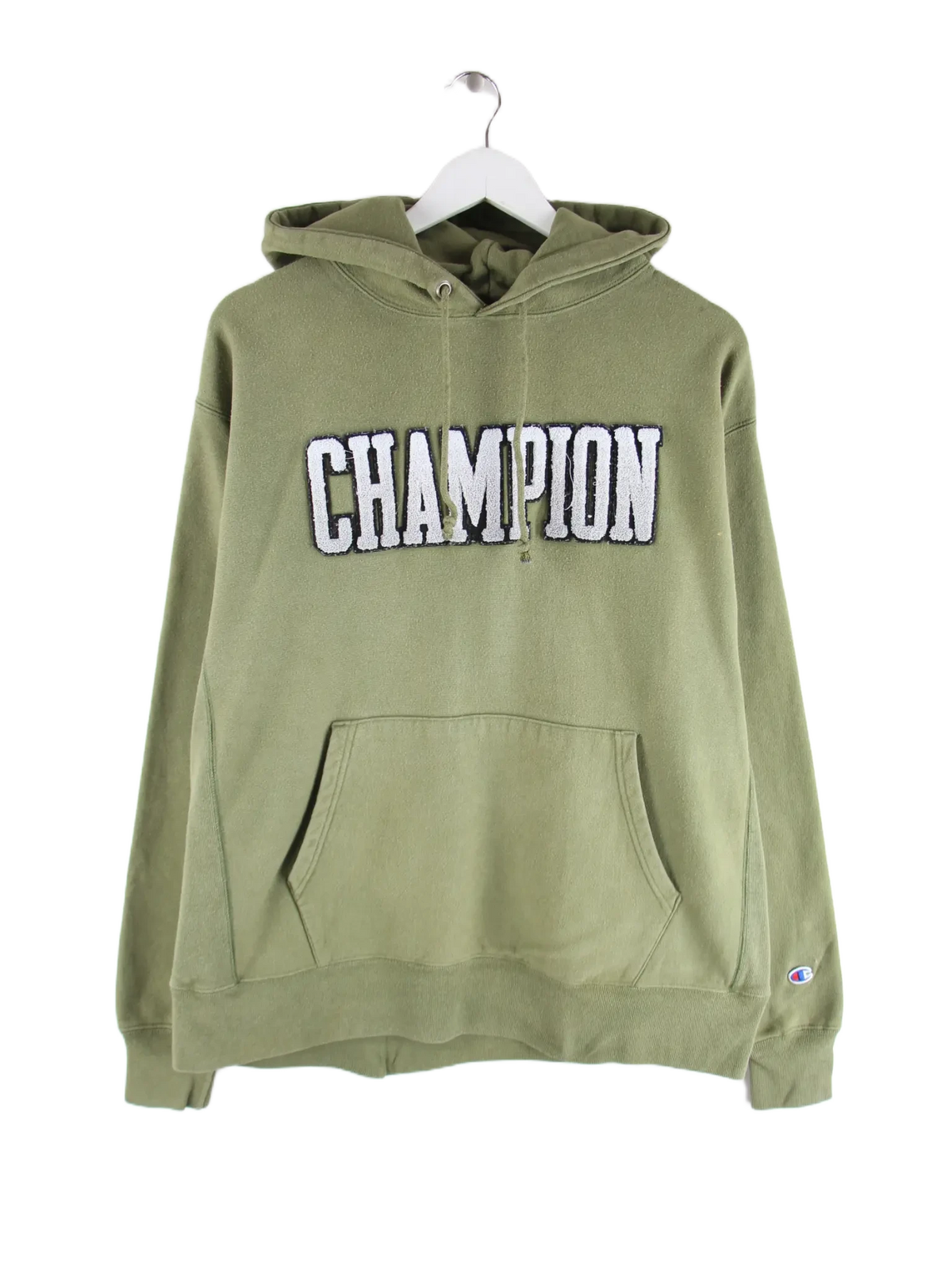Champion Hoodie Grün L – Vorderseite