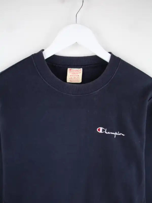 Champion Sweater Blau M – Detailansicht Vorderseite