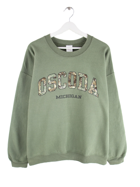 Gildan Sweater Grün XL – Vorderseite