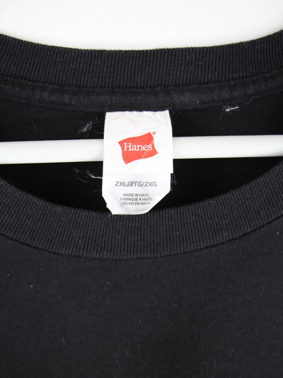Hanes T-Shirt Schwarz XXL – Etikett