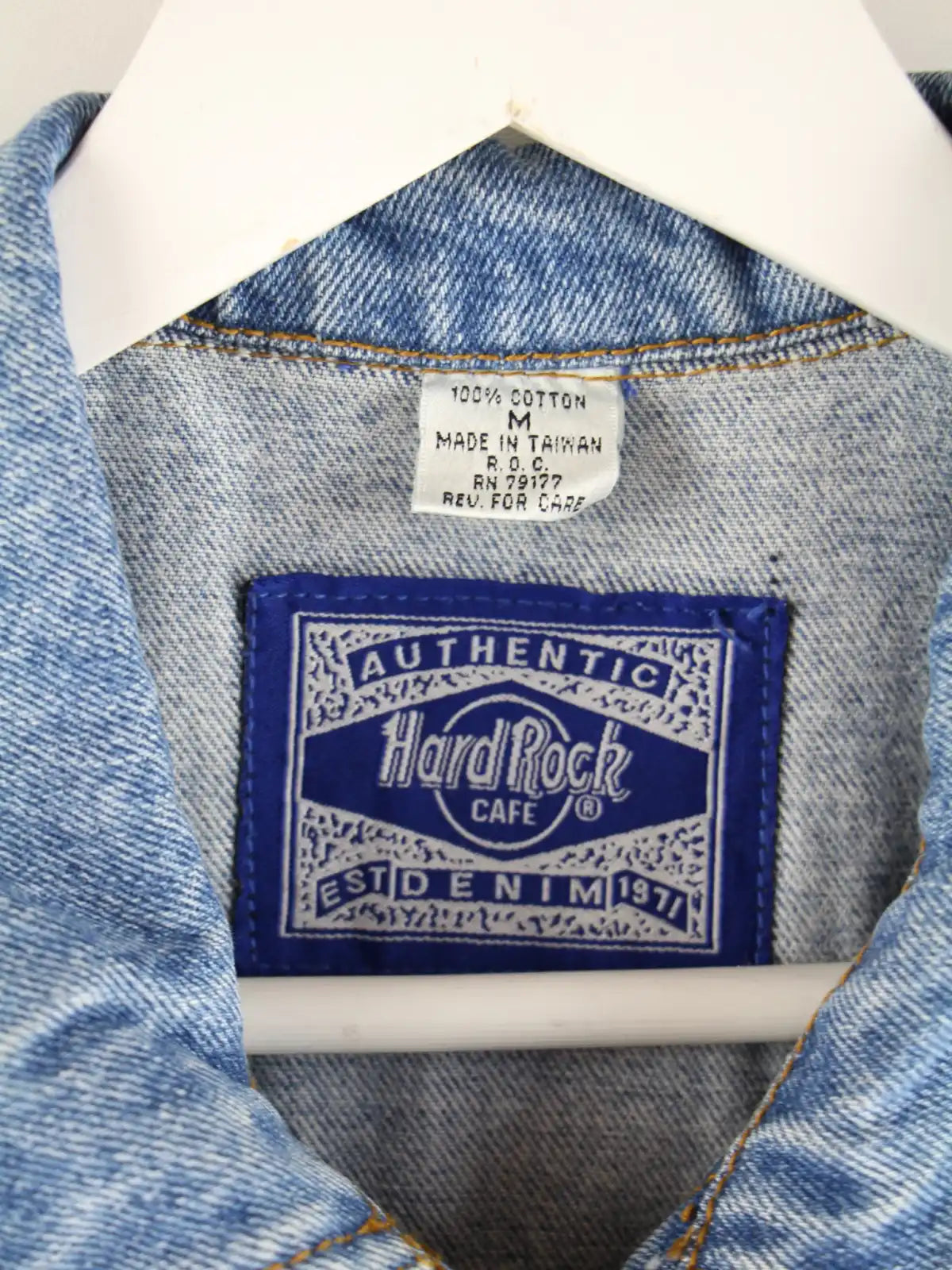 Hard Rock Cafe Jeansjacke Blau M – Etikett