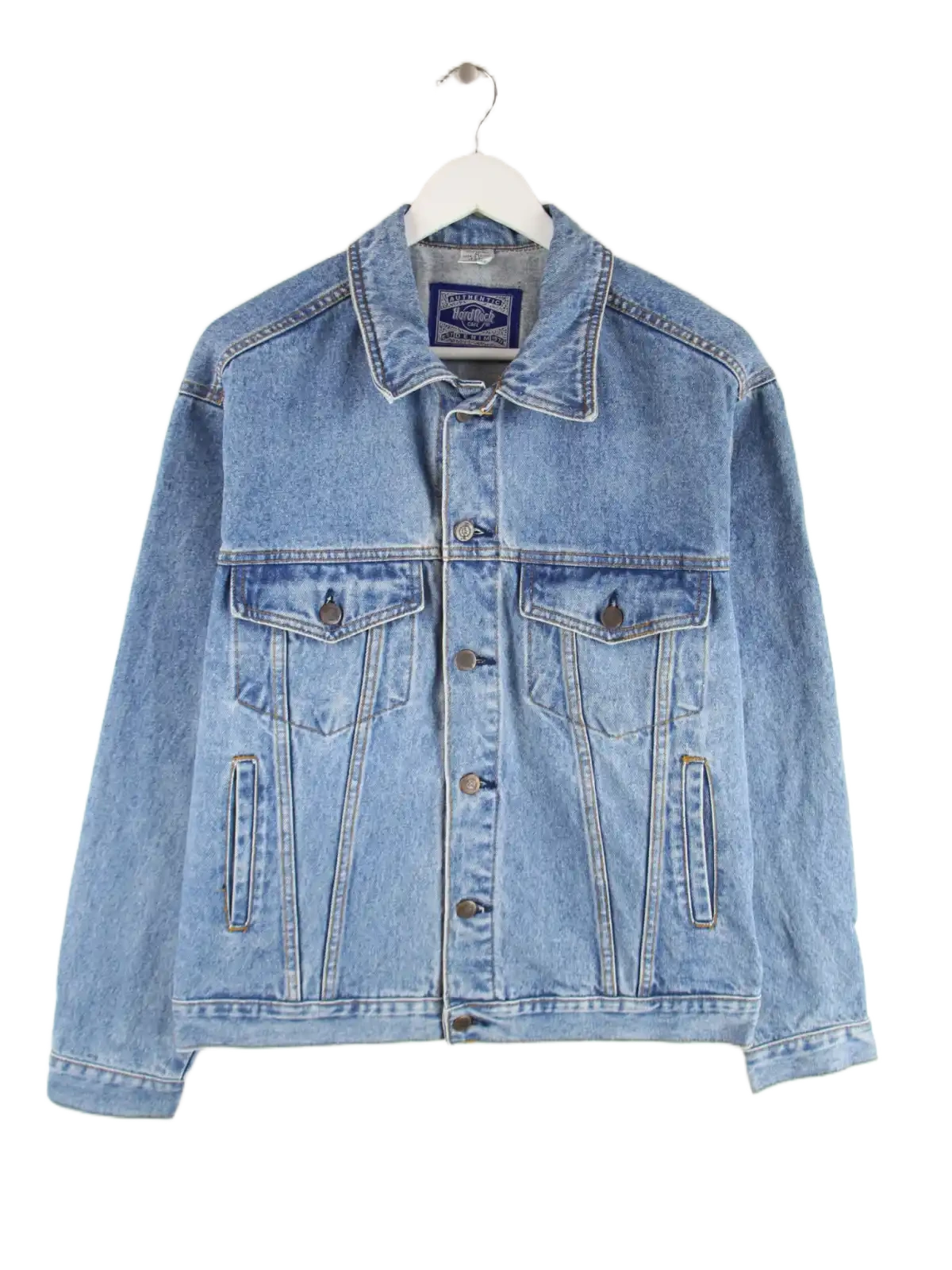 Hard Rock Cafe Jeansjacke Blau M – Vorderseite
