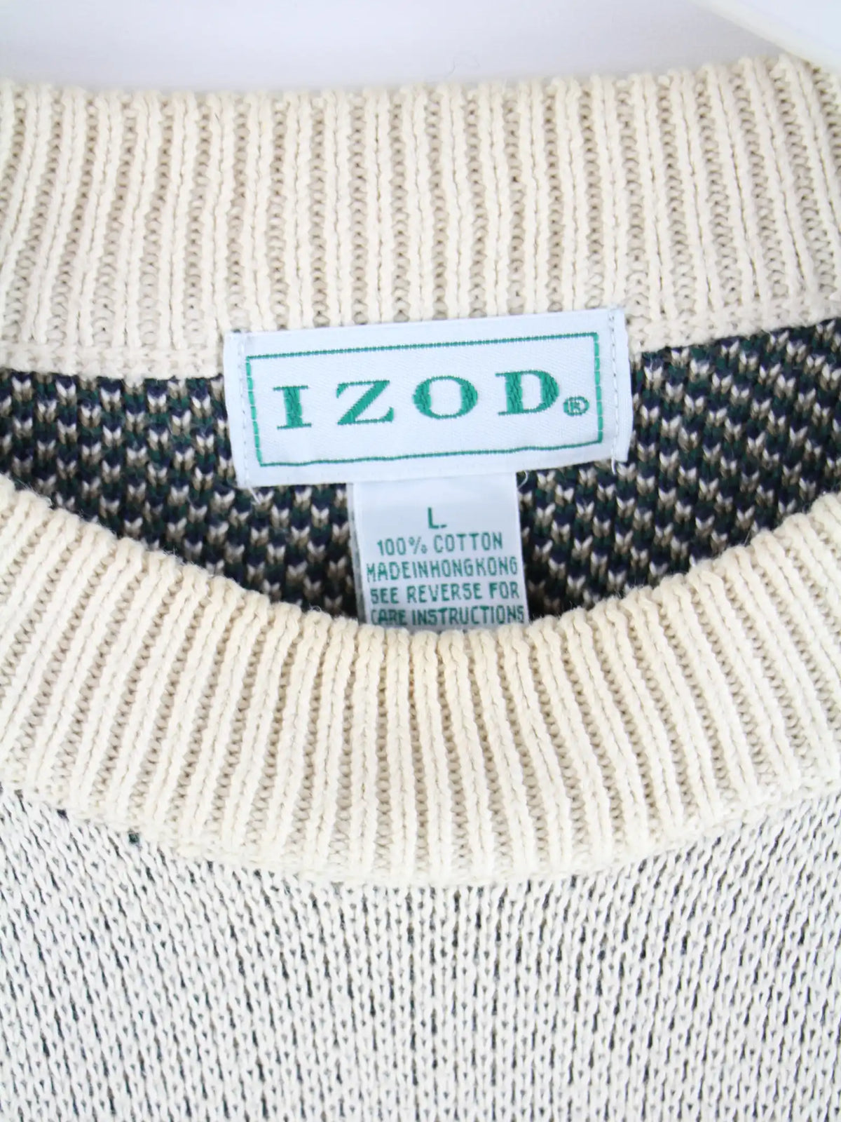 Izod Pullover Mehrfarbig L – Etikett