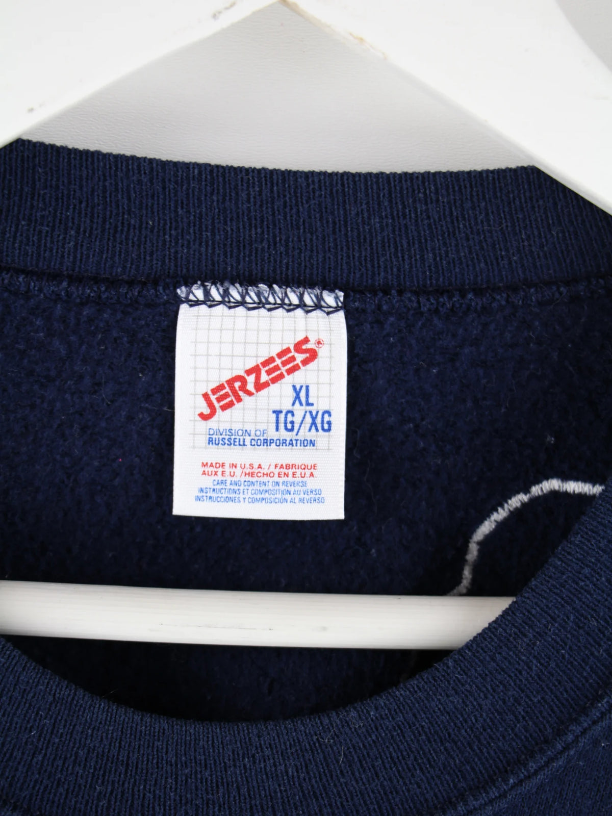Jerzees Sweater Blau XL – Etikett