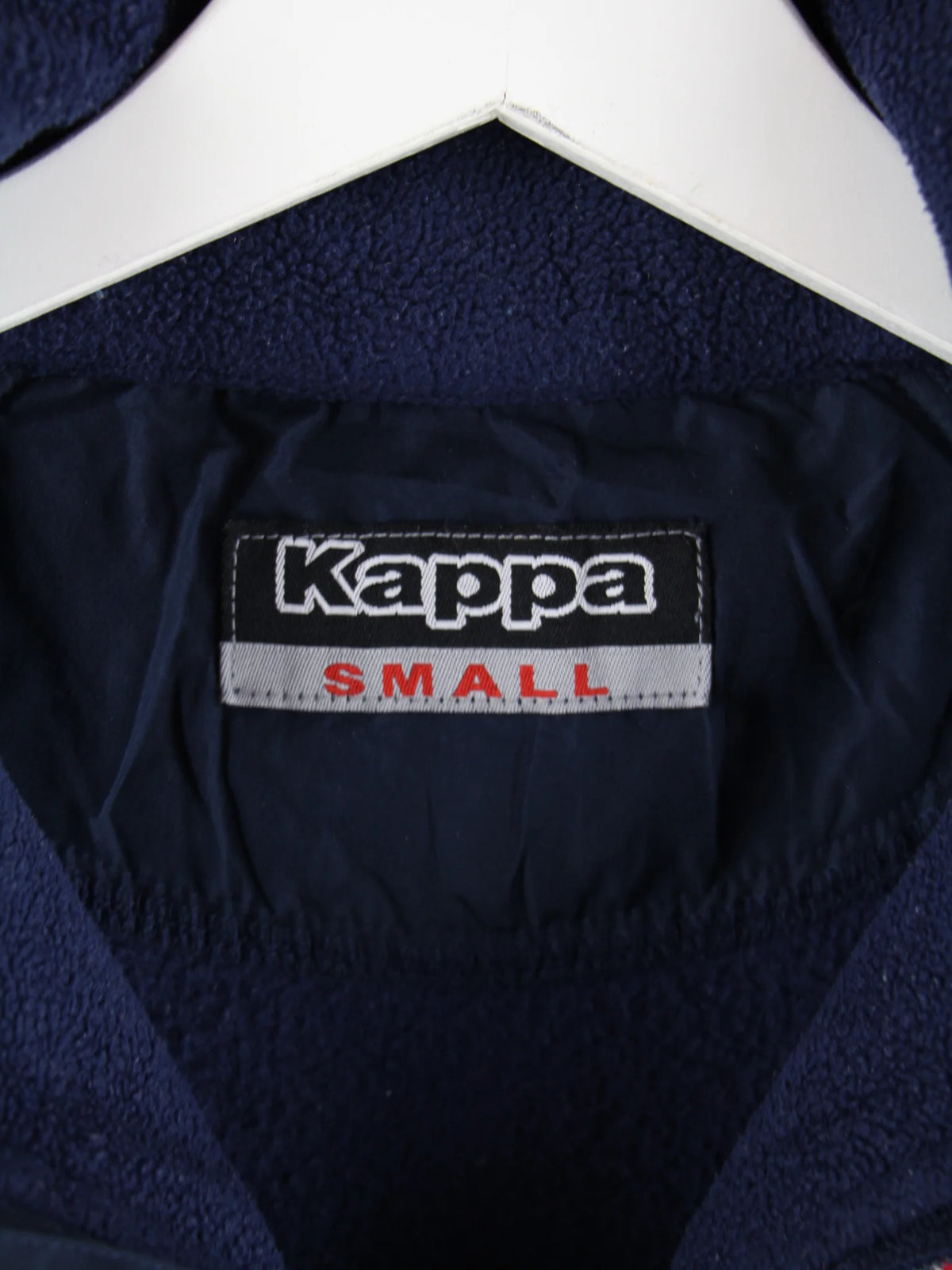 Kappa Fleece Blau S – Etikett