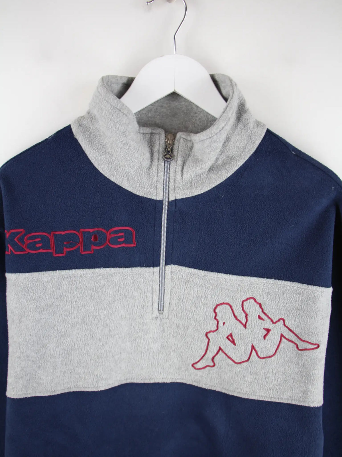 Kappa Fleece Blau XL – Detailansicht Vorderseite