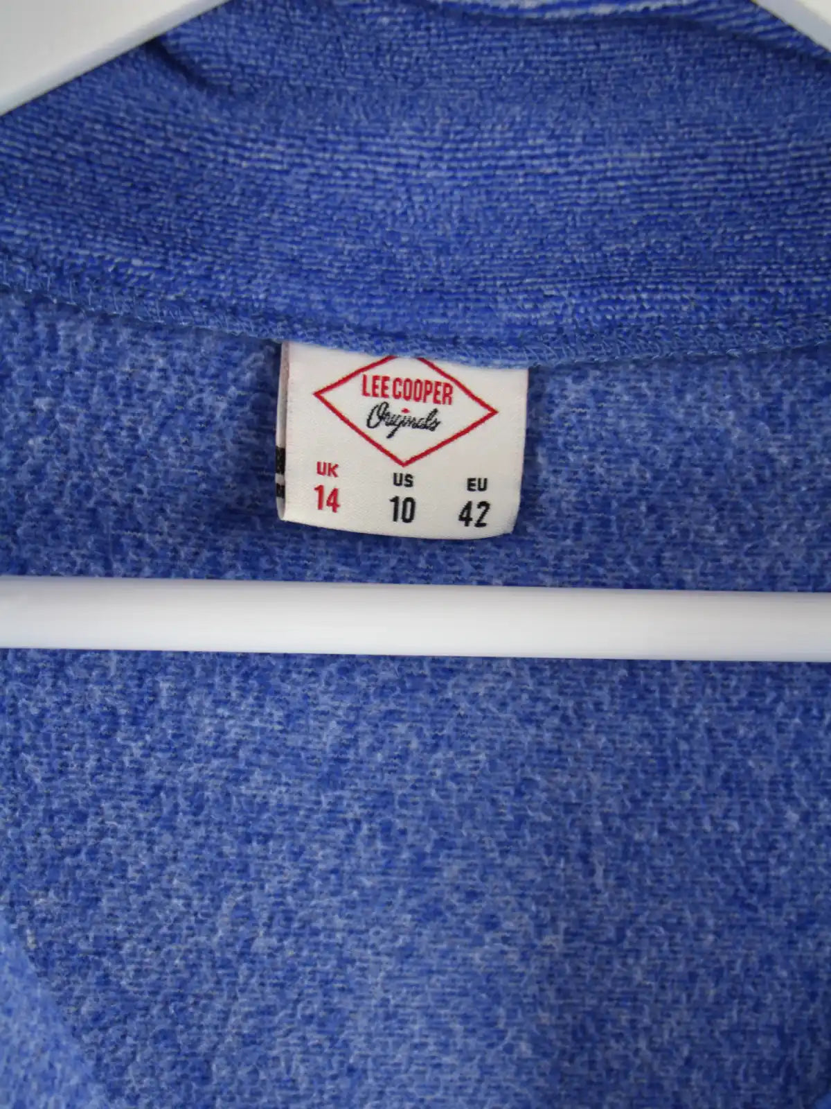 Lee Cooper Fleece Blau L – Etikett