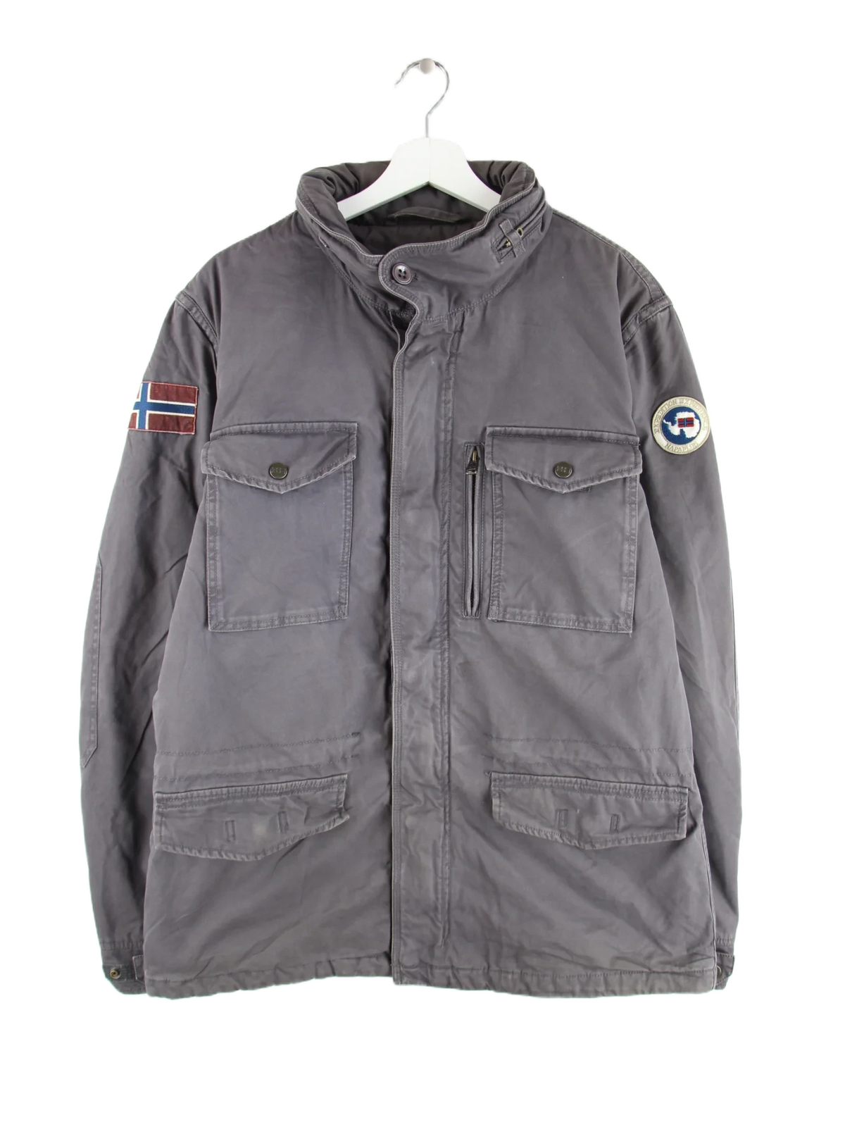 Napapijri Leichte Jacke Grau L – Vorderseite