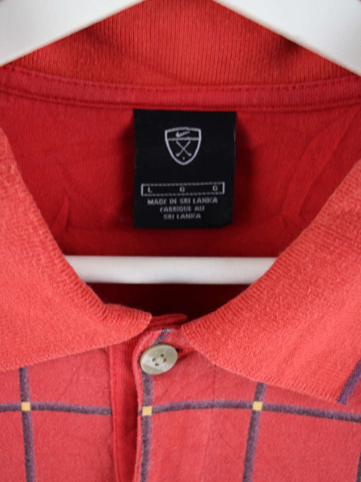 Nike Polo Rot L – Detailansicht Vorderseite