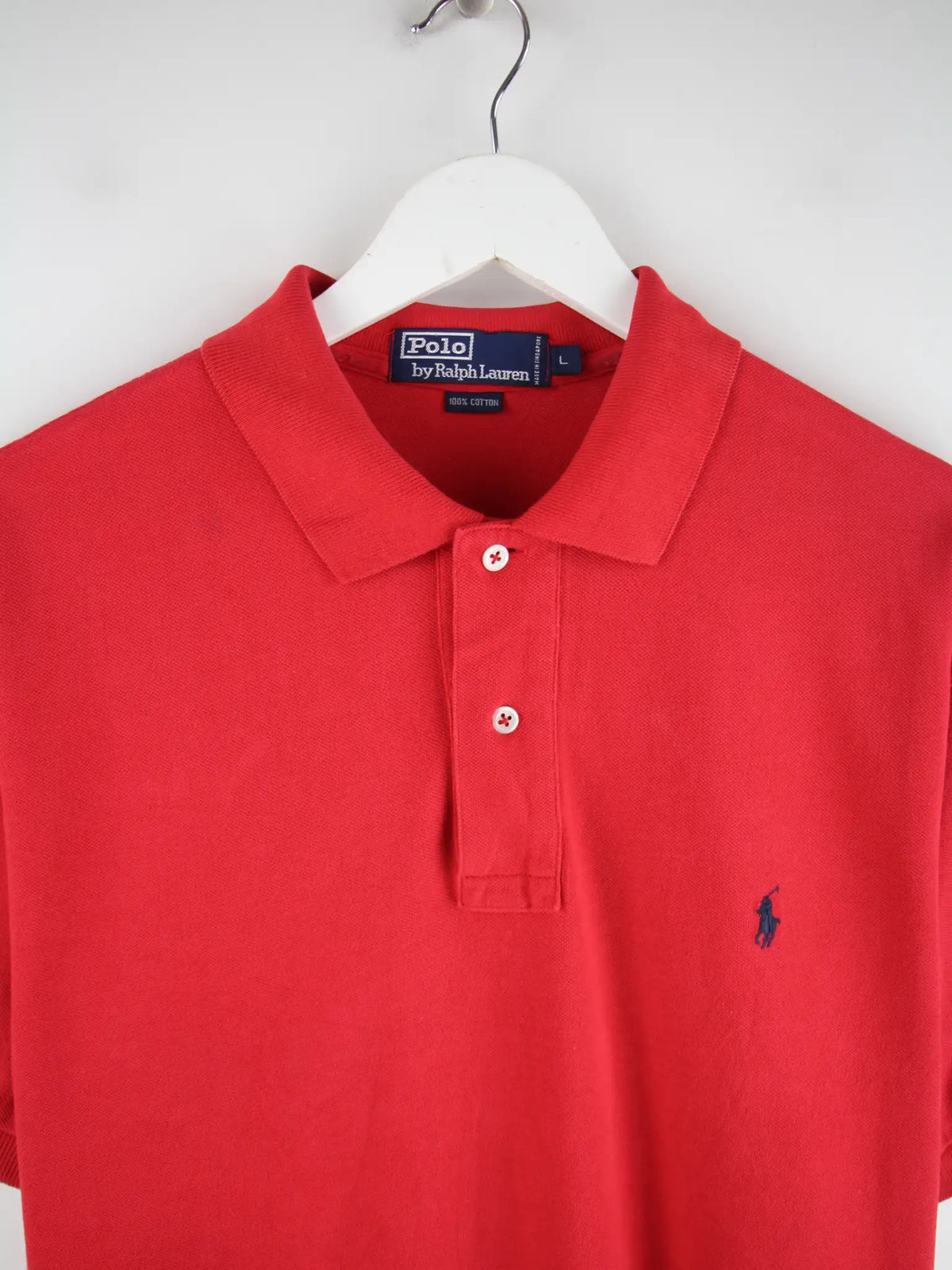 Ralph Lauren Polo Rot L – Detailansicht Vorderseite