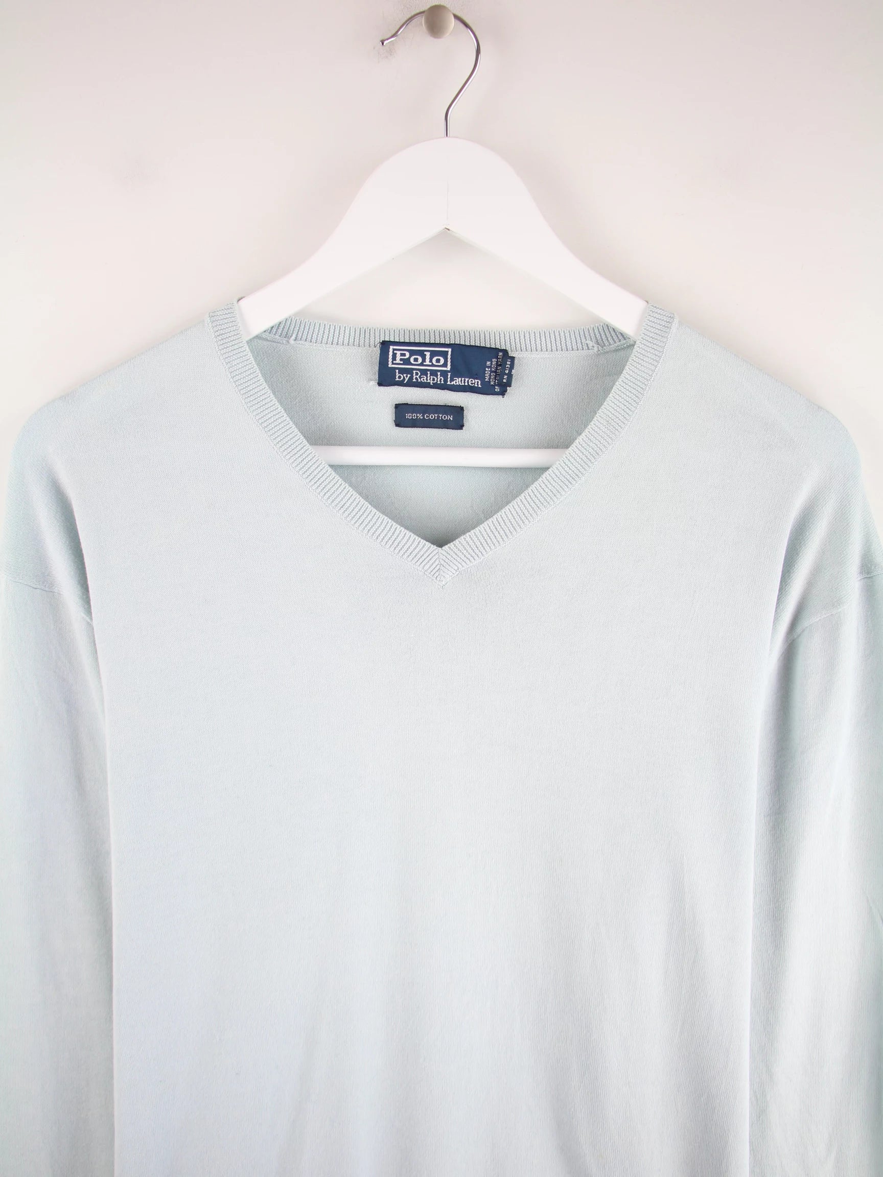 Ralph Lauren Pullover Blau L – Detailansicht Vorderseite