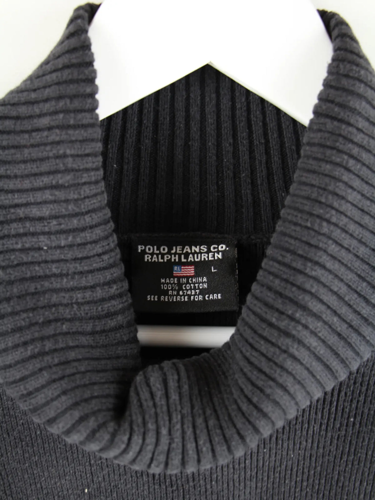 Ralph Lauren Pullover Schwarz L – Detailansicht Vorderseite