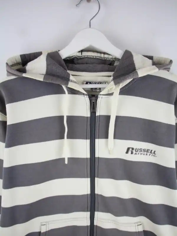 Russell Athletic Hoodie Grau L – Detailansicht Vorderseite