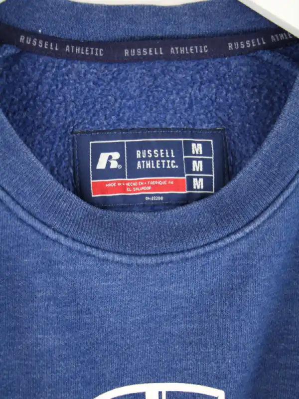 Russell Athletic Sweater Blau M – Etikett