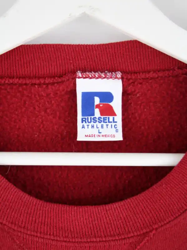 Russell Athletic Sweater Rot L – Etikett