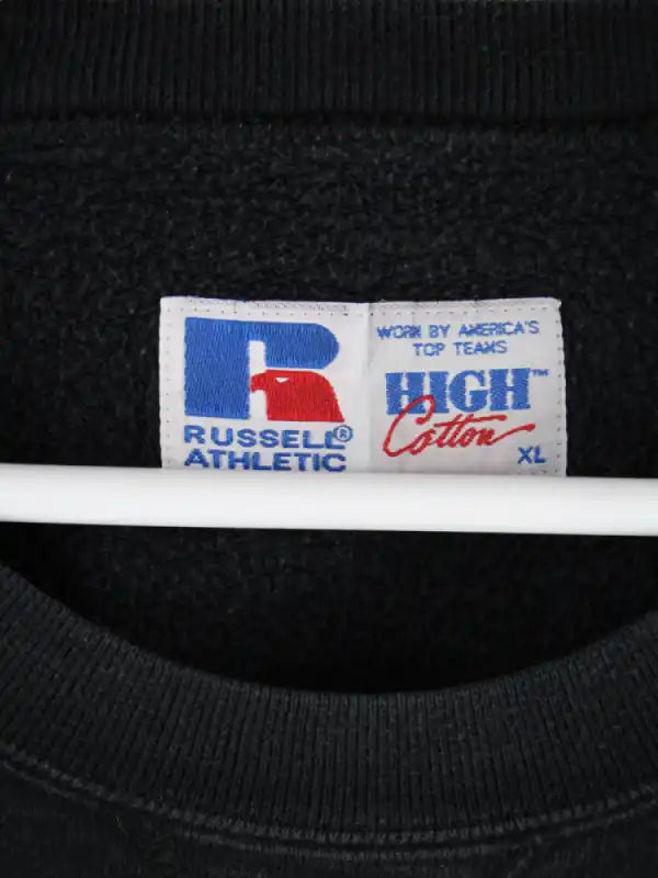Russell Athletic Sweater Schwarz XL – Etikett
