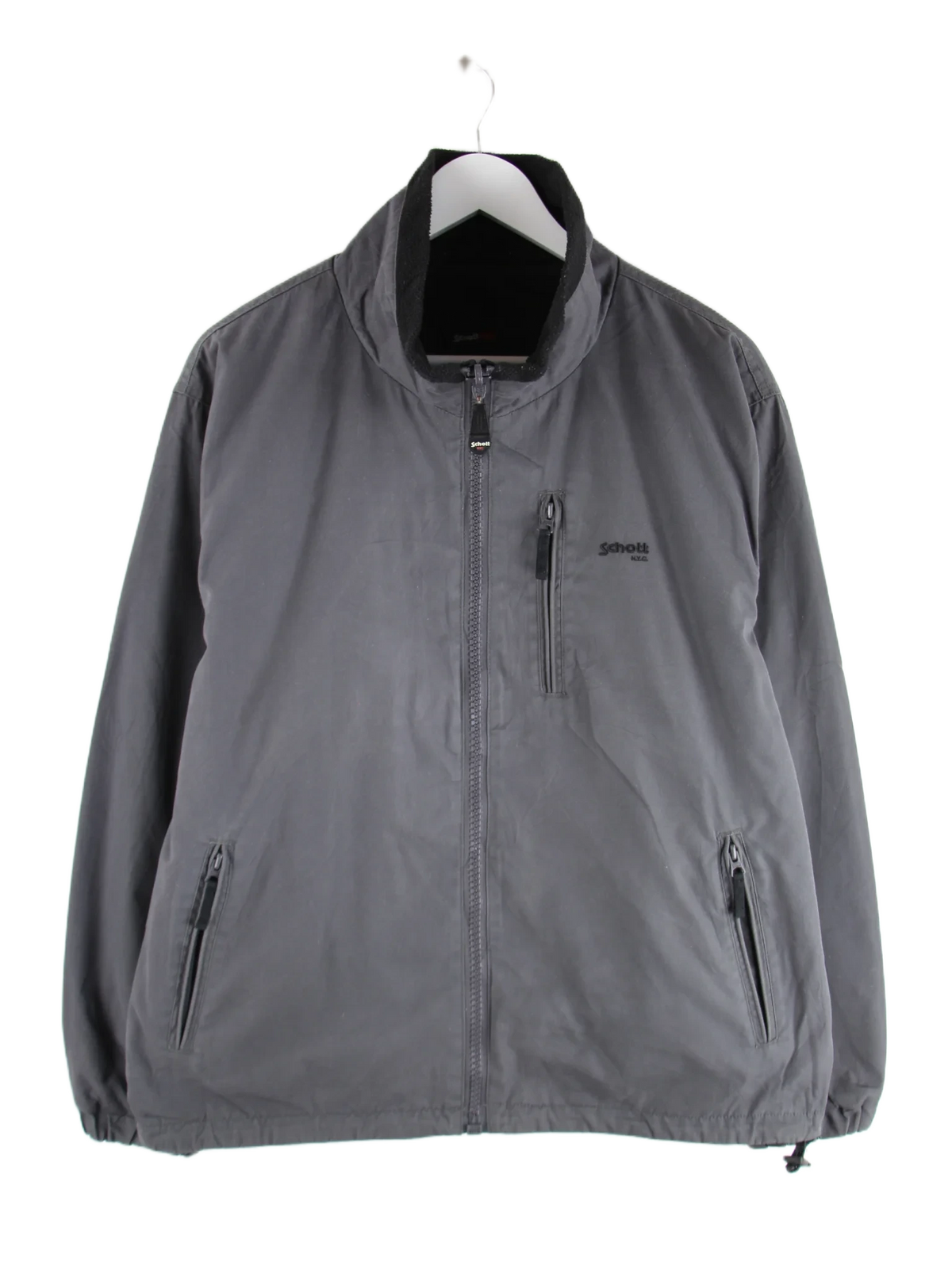 Schott Jacke Grau XL – Vorderseite