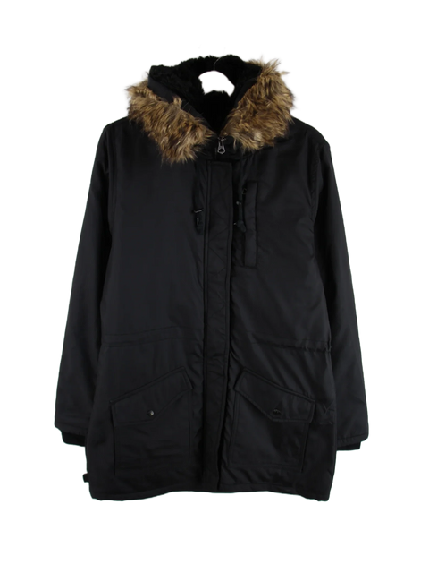 Schott Jacke Schwarz XL – Vorderseite