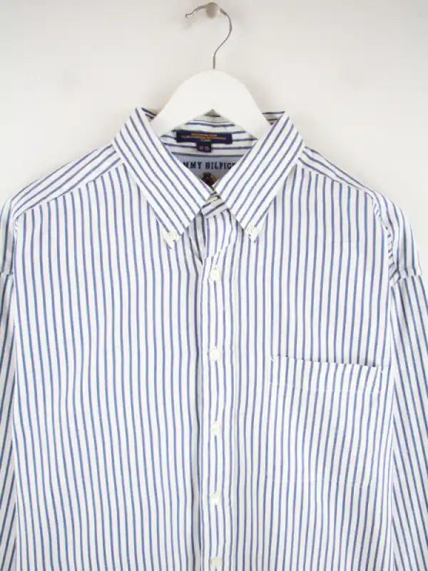 Tommy Hilfiger Hemd Blau XXL – Detailansicht Vorderseite