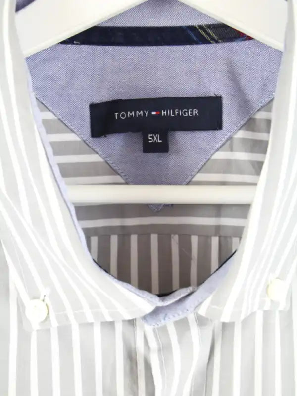 Tommy Hilfiger Hemd Grau 5XL – Detailansicht Vorderseite