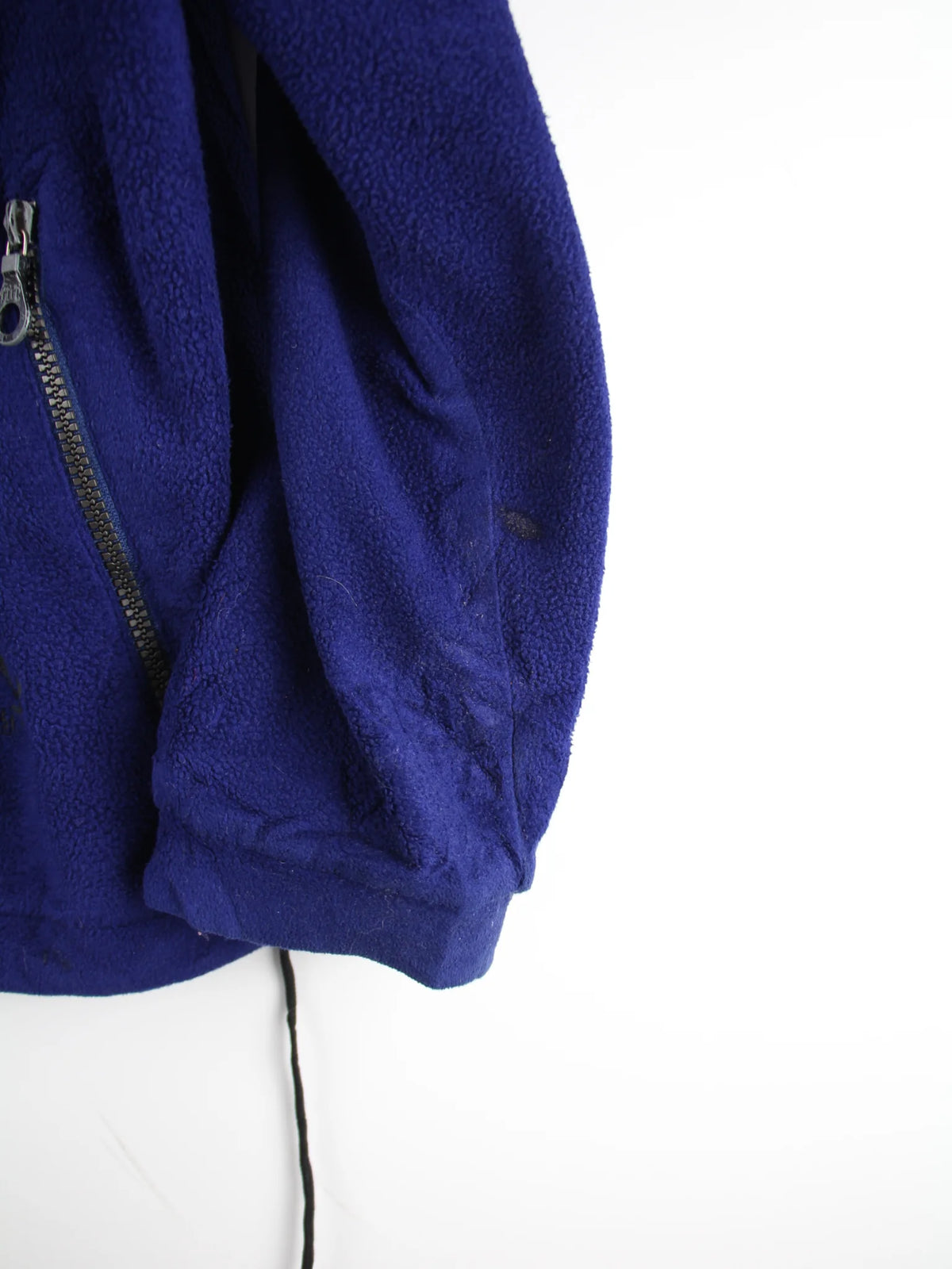 Vintage Fleece Blau L – Etikett