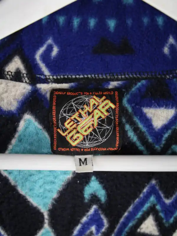 Vintage Fleece Blau M – Etikett