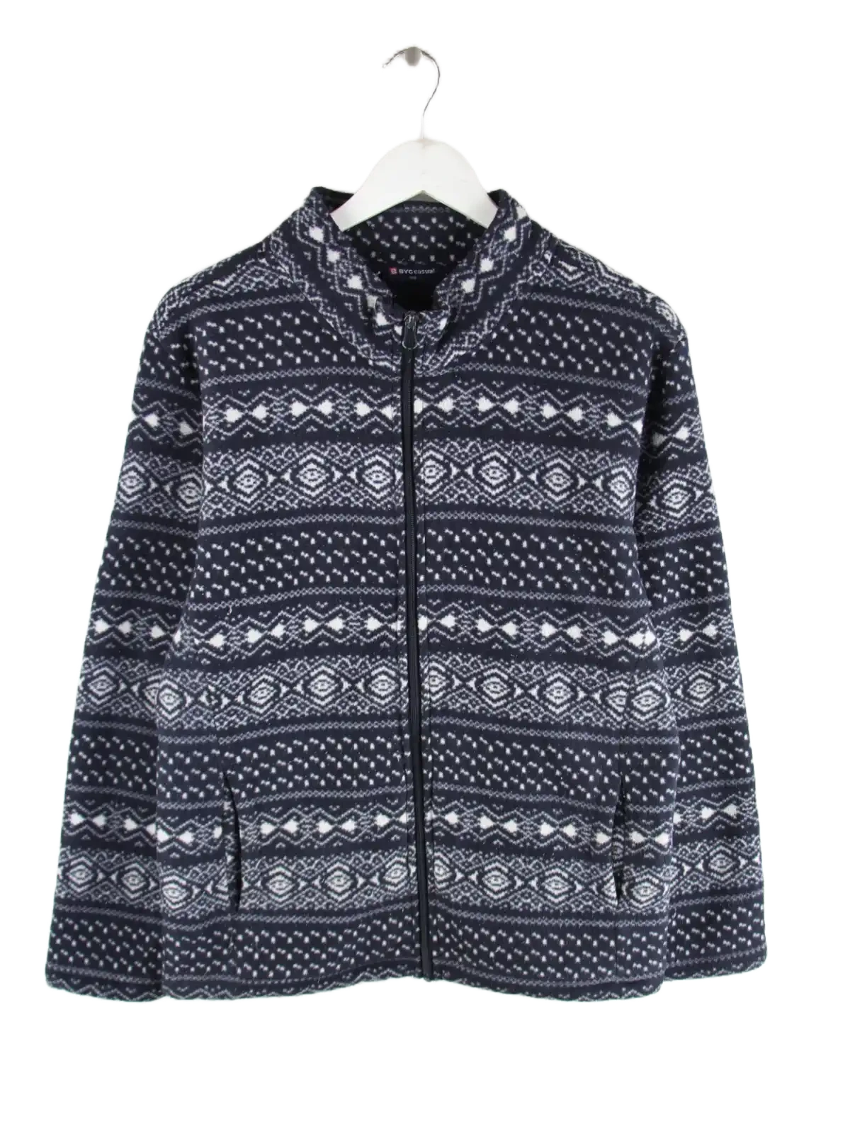 Vintage Fleece Blau S – Vorderseite