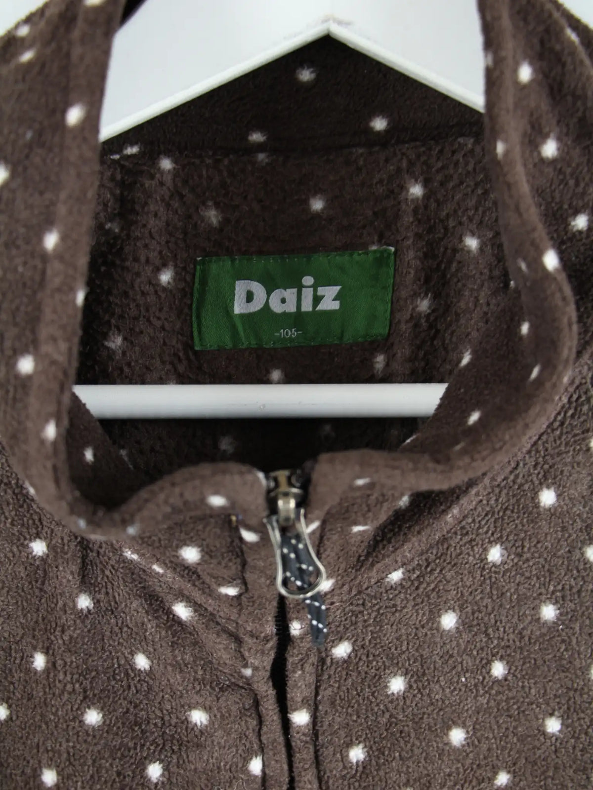Vintage Fleece Braun L – Etikett