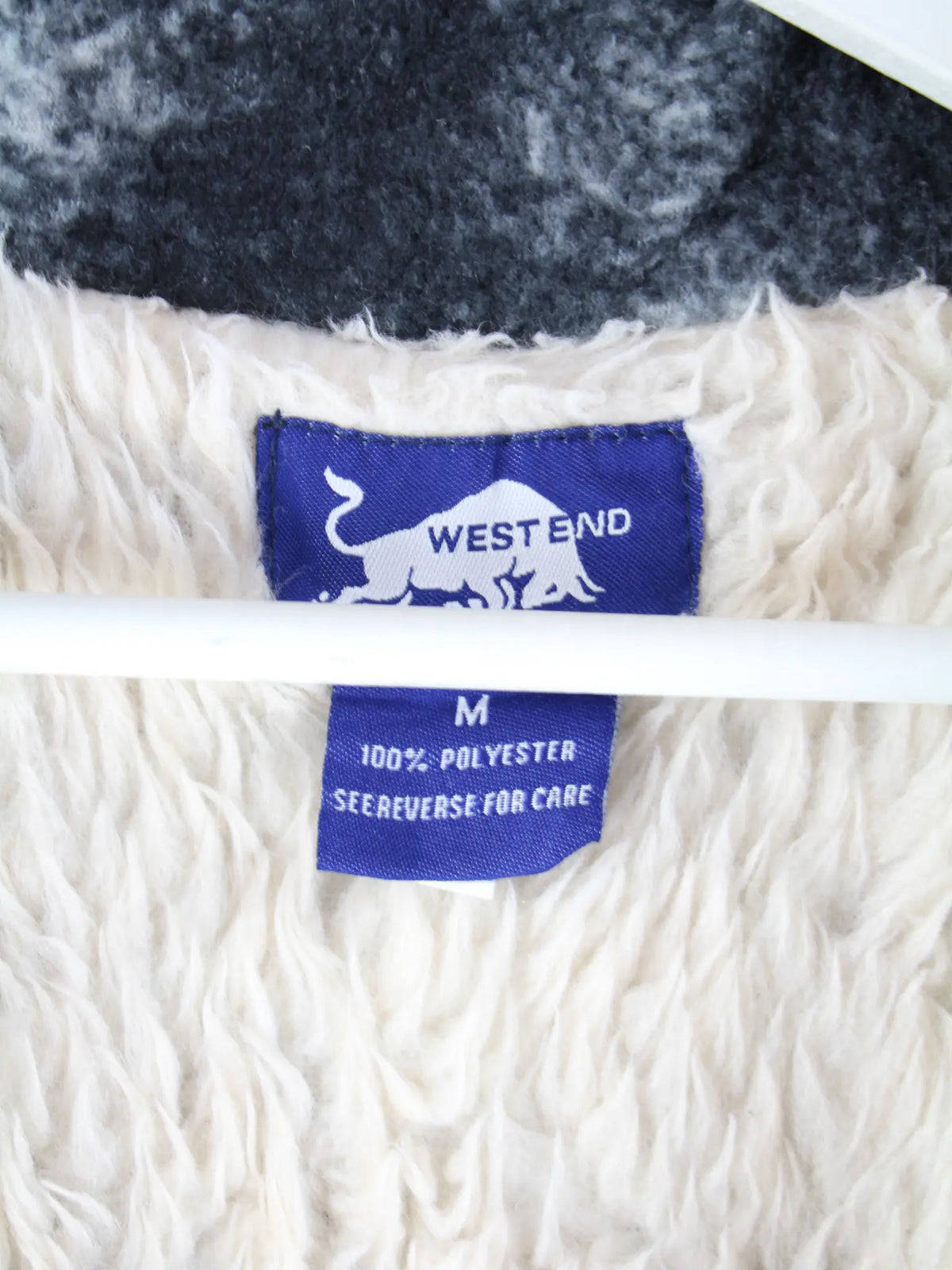 Vintage Fleece Grau M – Etikett