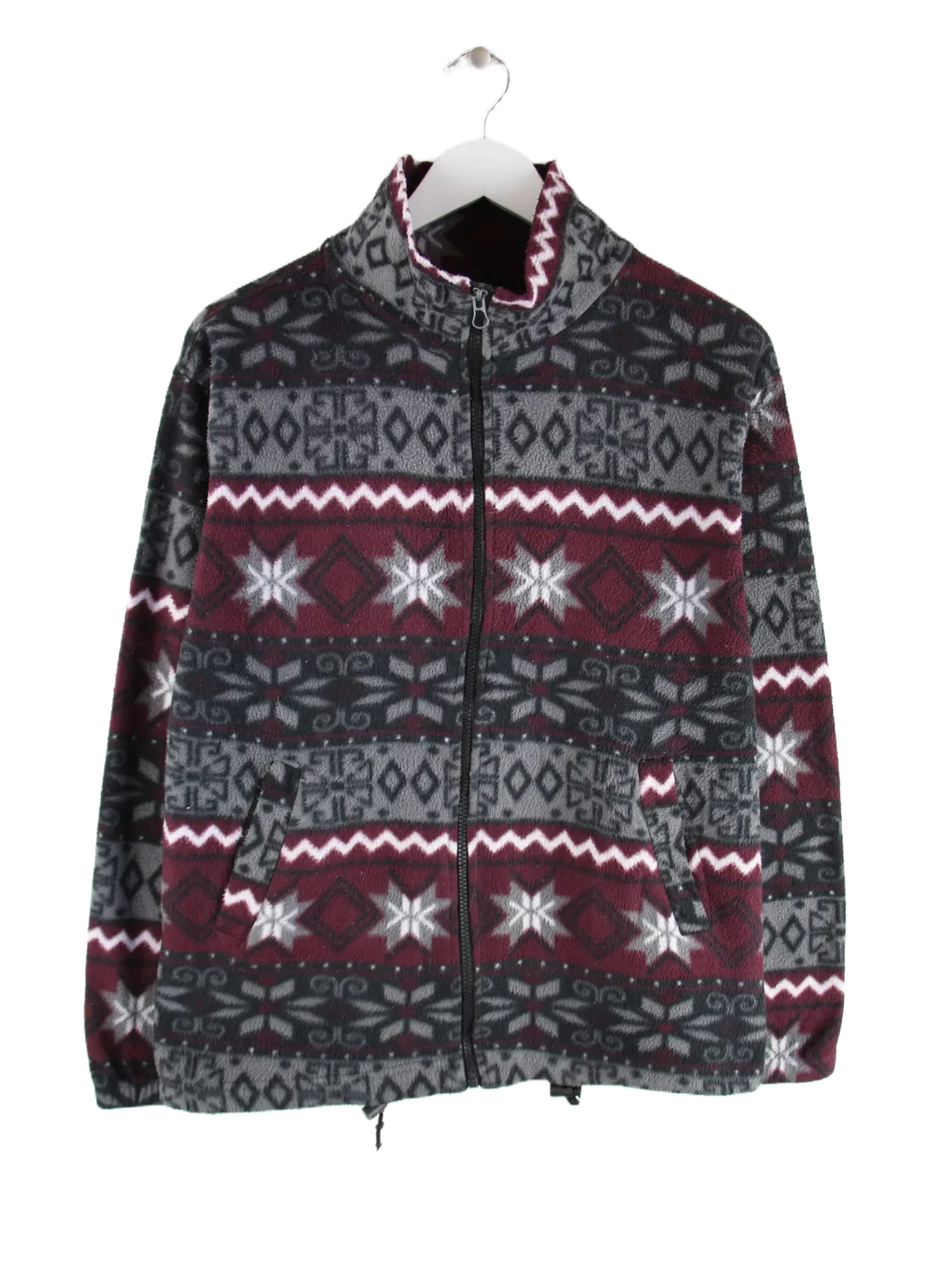 Vintage Fleece Grau M – Vorderseite
