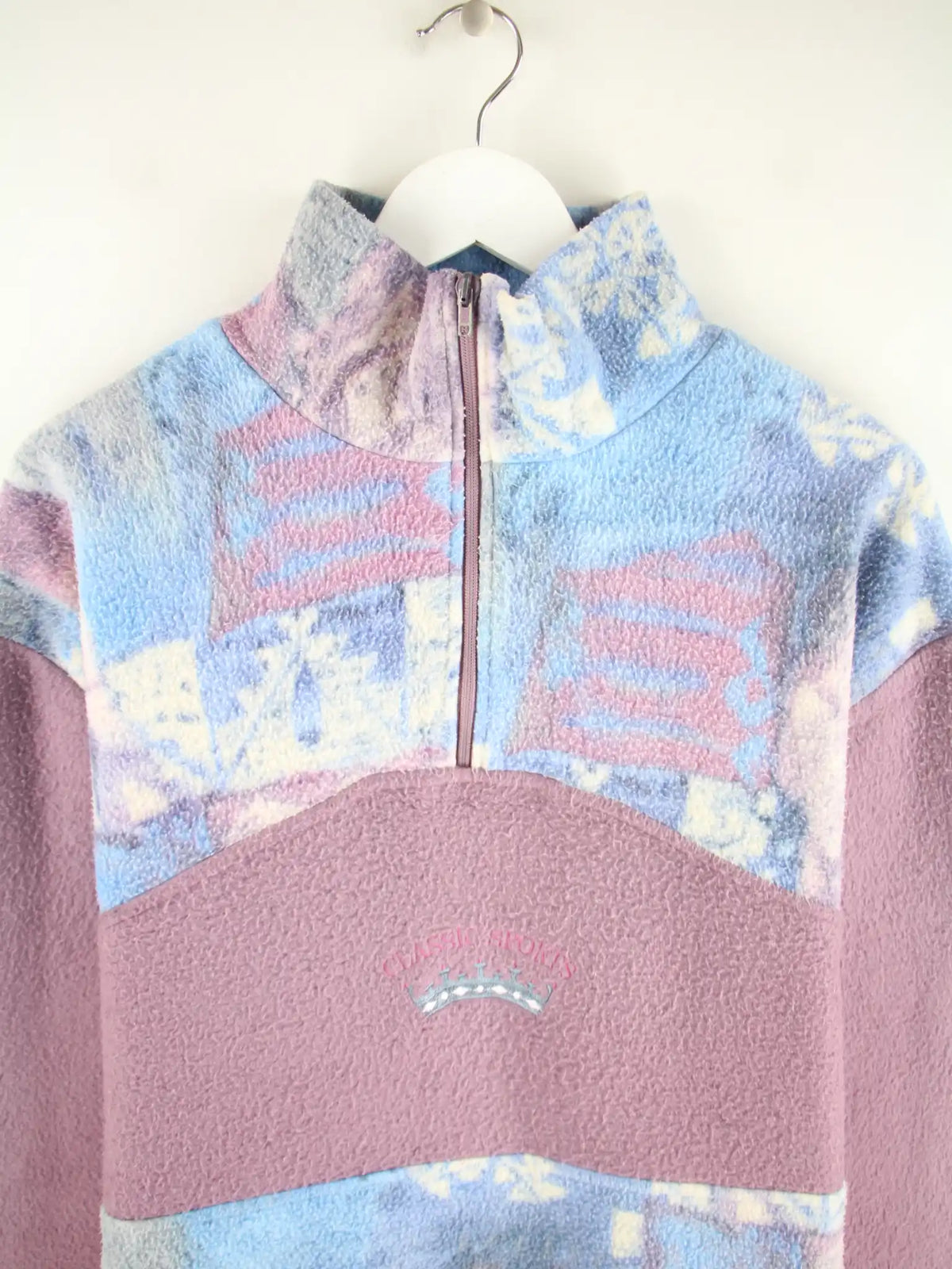 Vintage Fleece Mehrfarbig XXL – Detailansicht Vorderseite