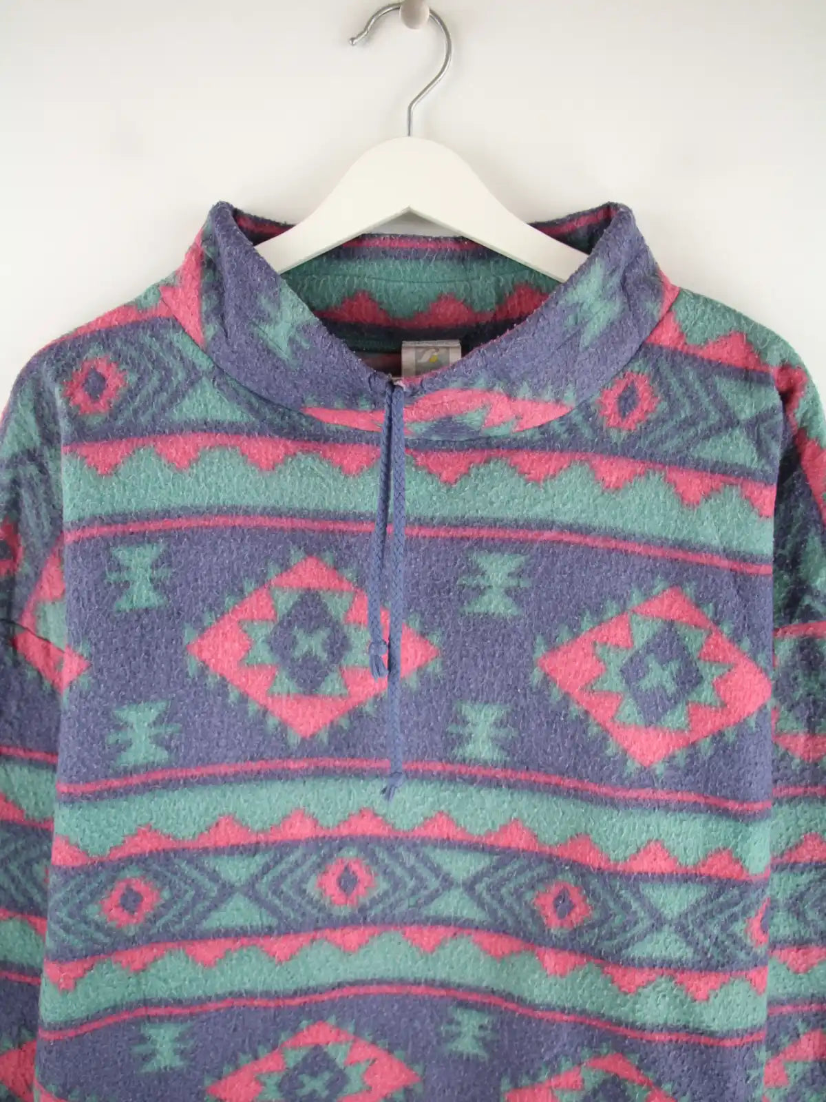 Vintage Fleece Mehrfarbig XXL – Detailansicht Vorderseite