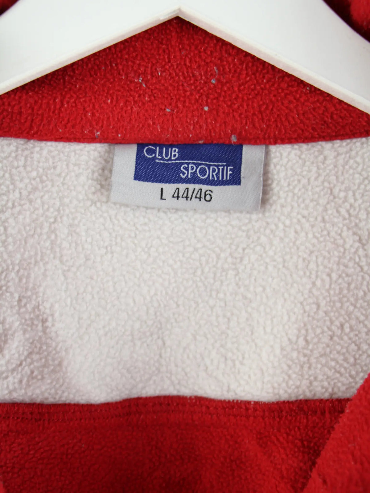 Vintage Fleece Rot L – Etikett