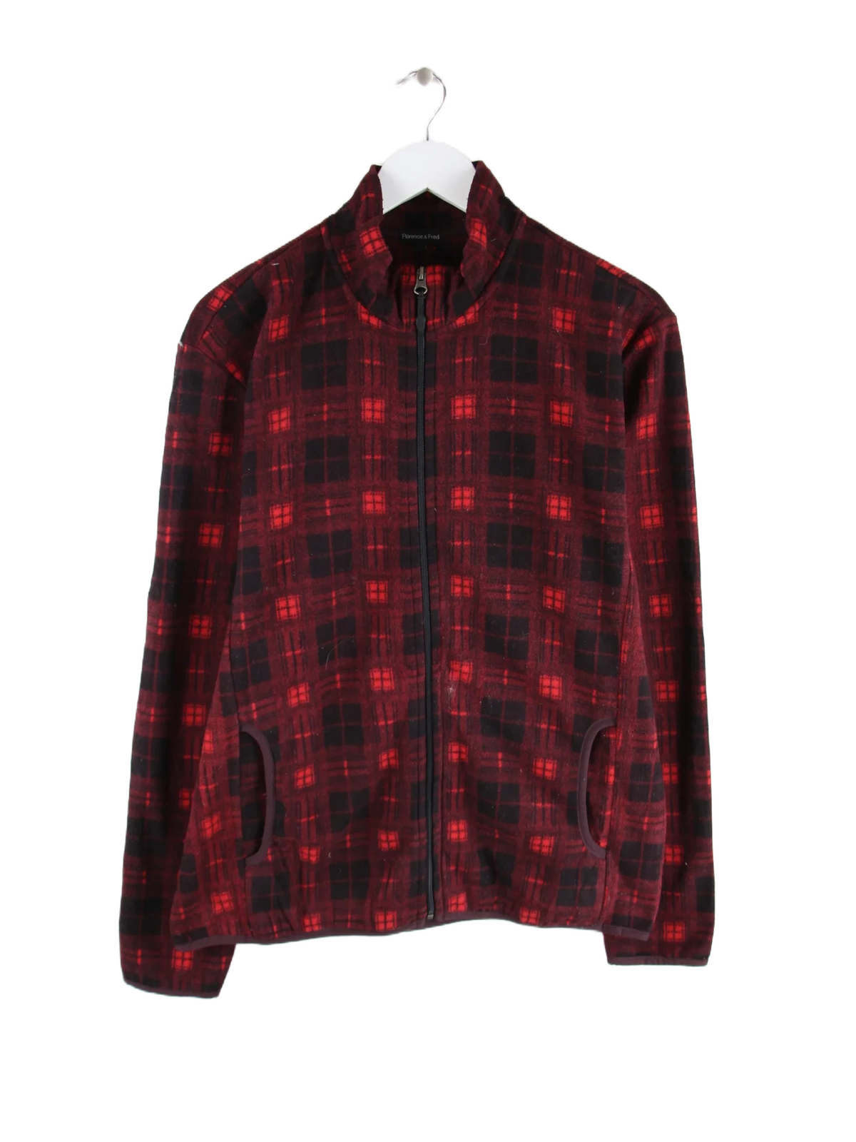 Vintage Fleece Rot L – Vorderseite