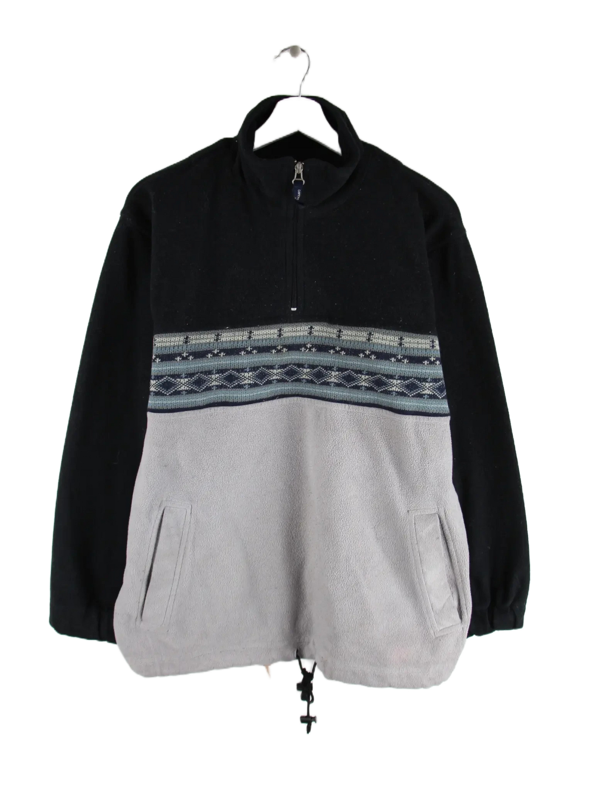 Vintage Fleece Schwarz M – Vorderseite
