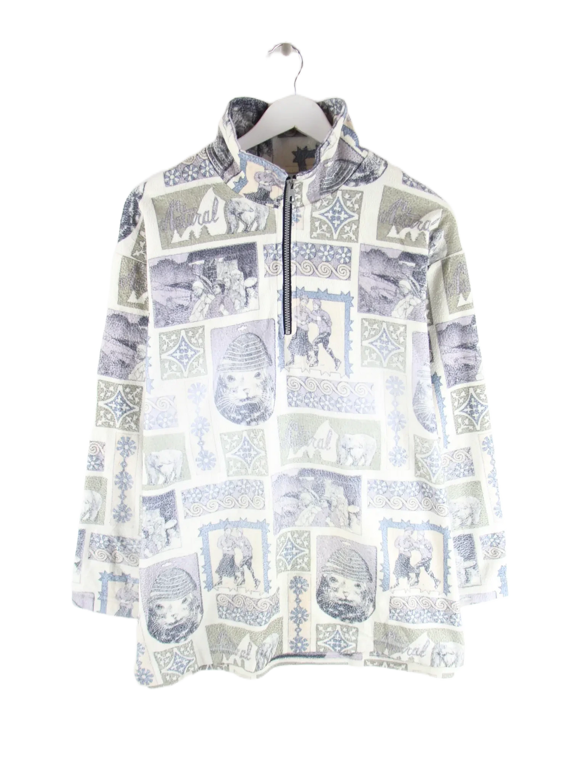 Vintage Fleece Weiß XL – Vorderseite